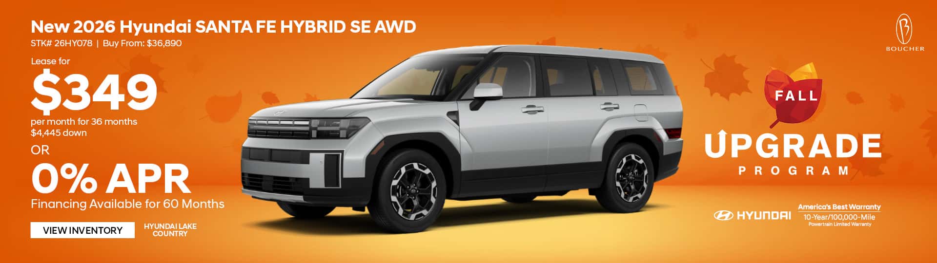 Save on a New 2026 Hyundai Santa Fe Hybrid SE AWD!