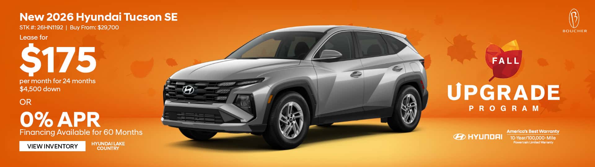 Save on a New 2026 Hyundai Tucson SE!