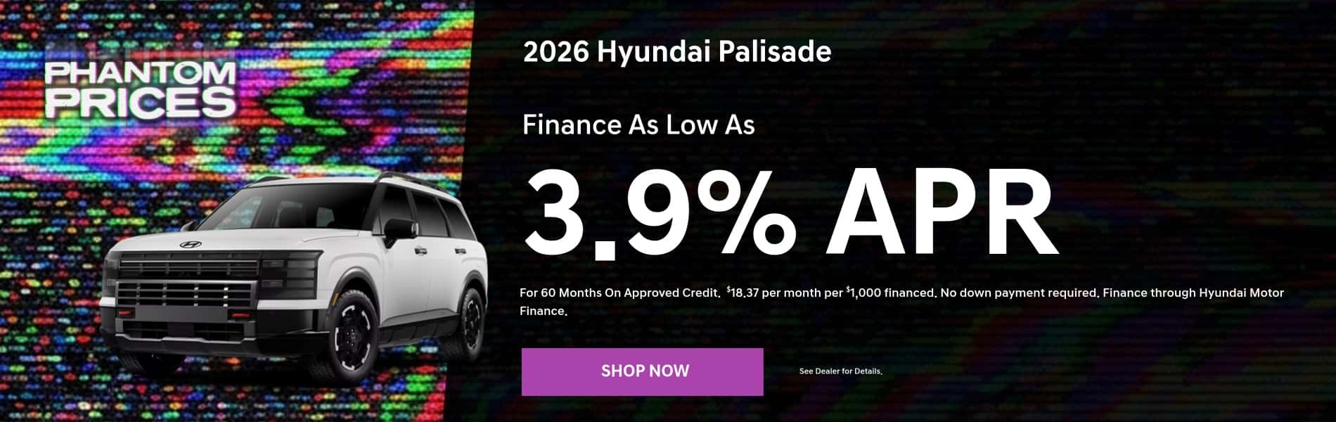 Finance 2026 Palisade Offer