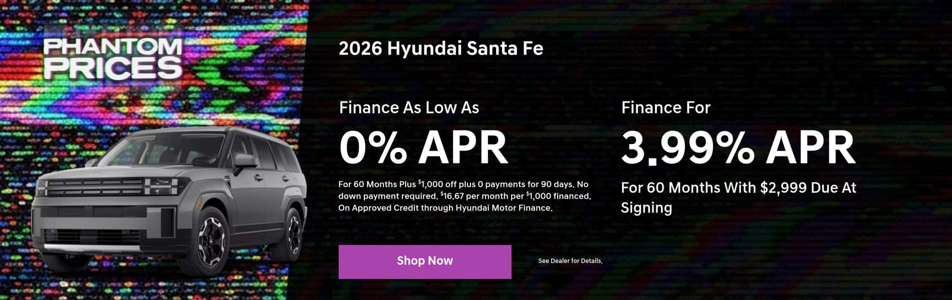 Finance a New 2026 Santa Fe