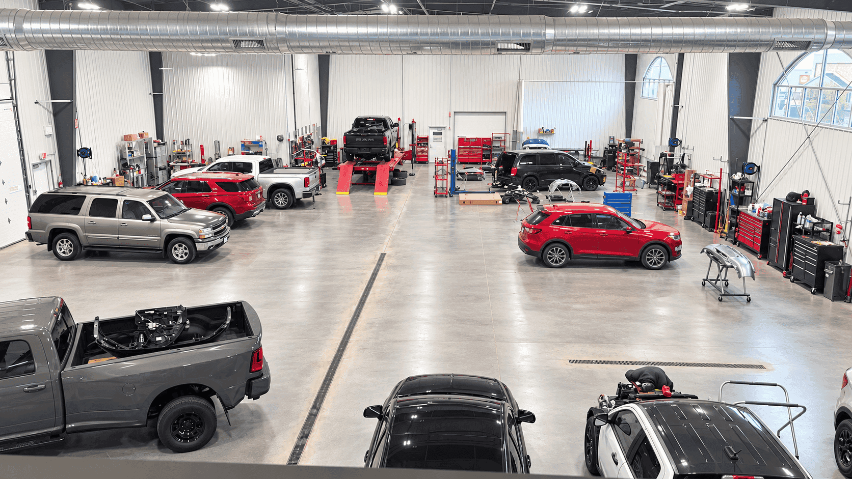 Inside the ABRA Auto Body of Mitchell shop