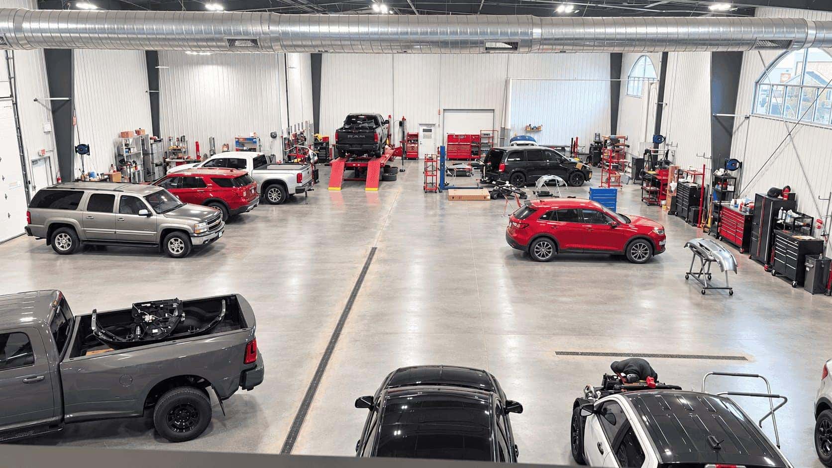 Inside the ABRA Auto Body of Mitchell shop