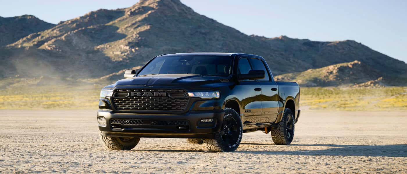 2026 Ram 1500 Exterior In Front Of Desert Mountains