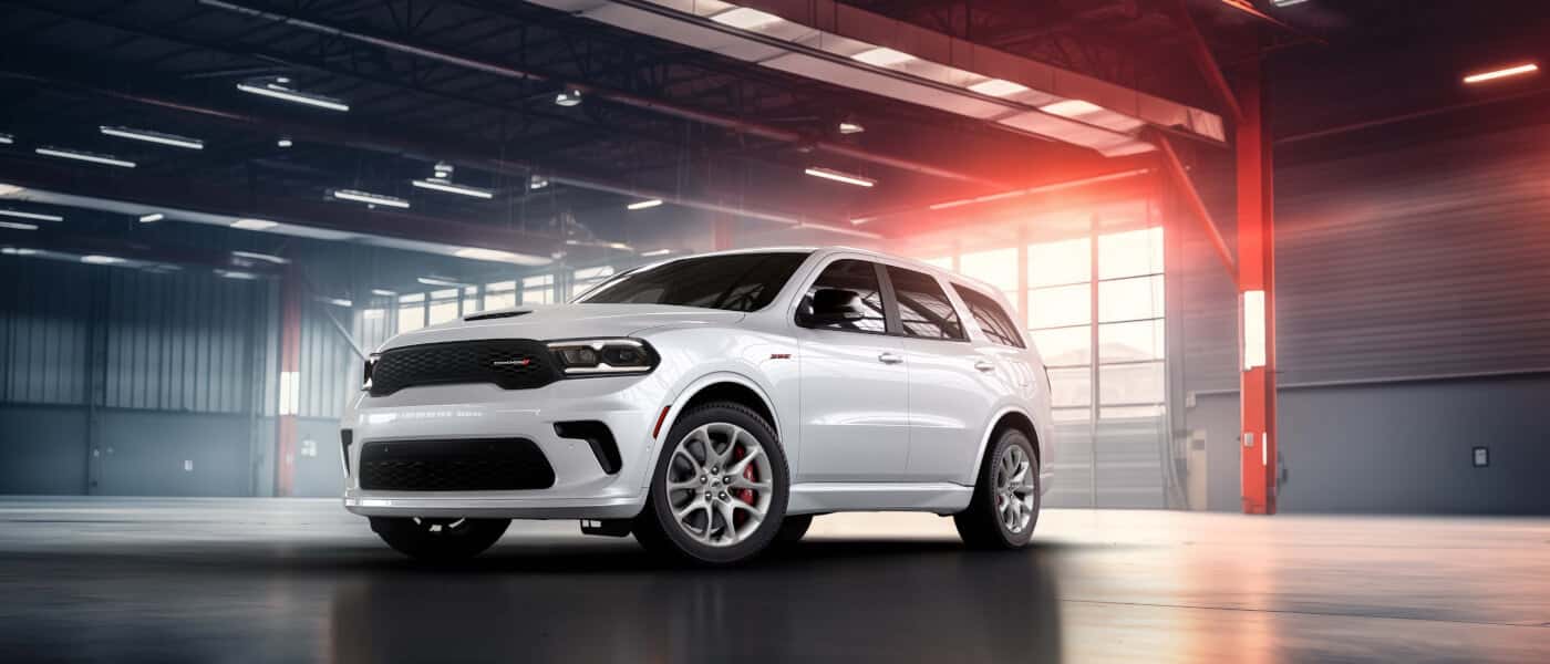 2026 Dodge Durango parked in a warehouse