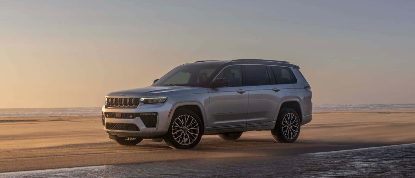 2026 Jeep Grand Cherokee parked at ocean's edge