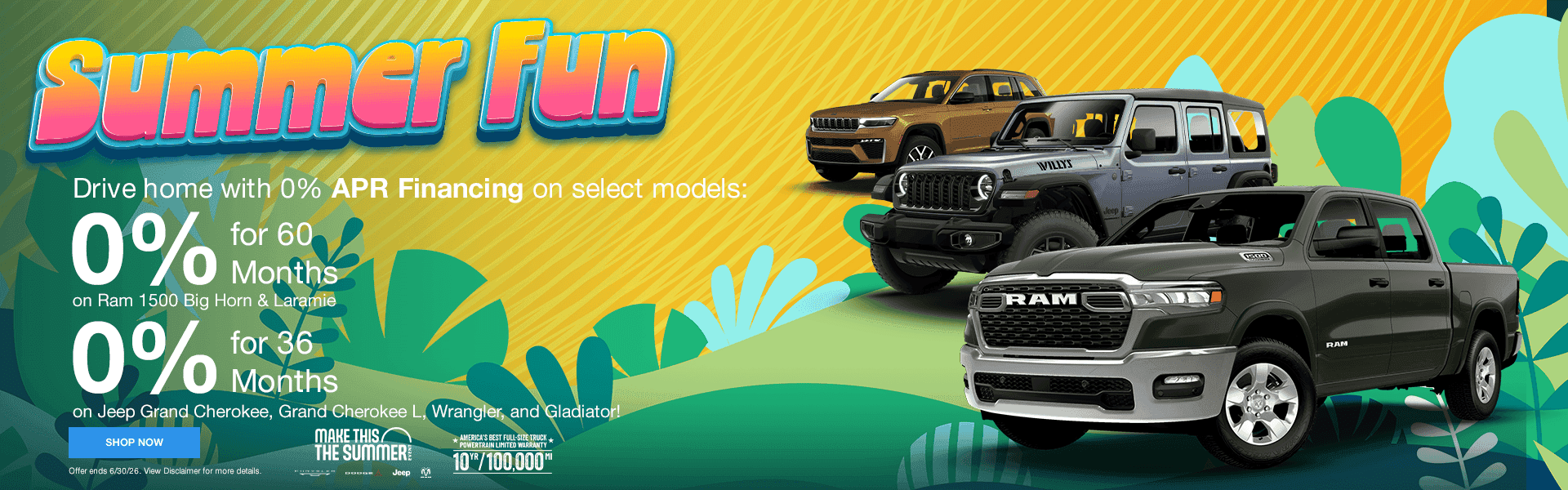 Drive home with 0% APR Financing on select models