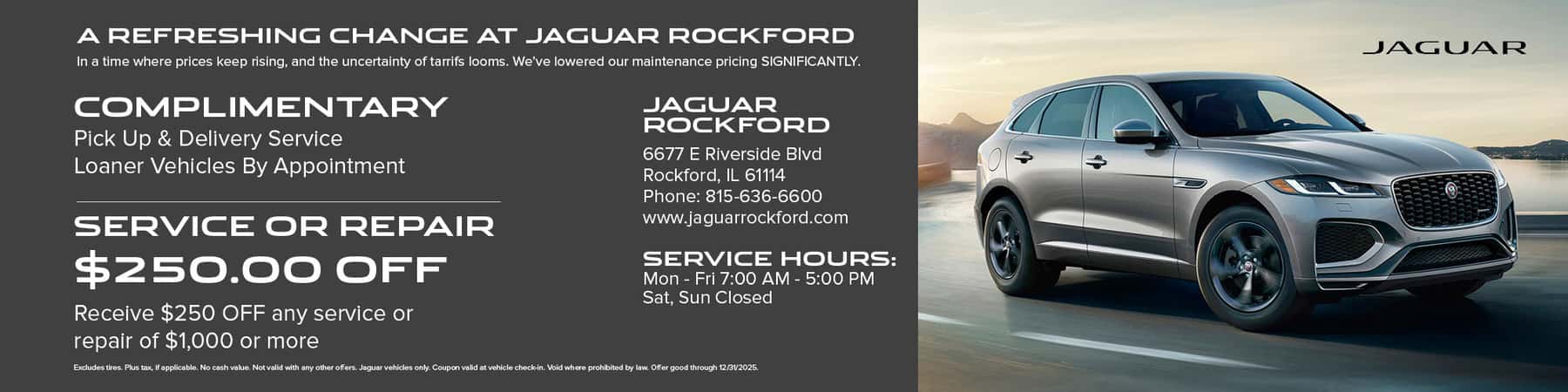 Jaguar Service Pricing
