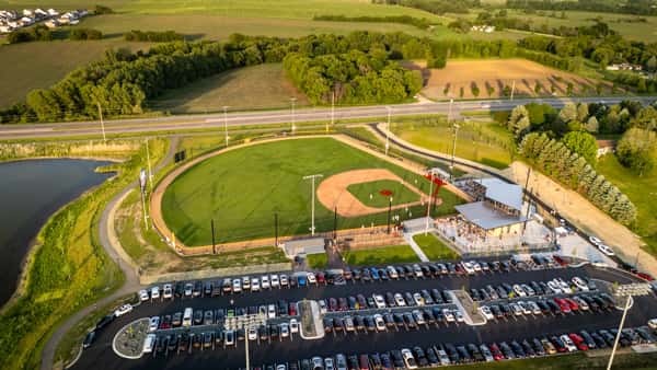 Belzer Stadium baseball field in Lakeville, Minnesota