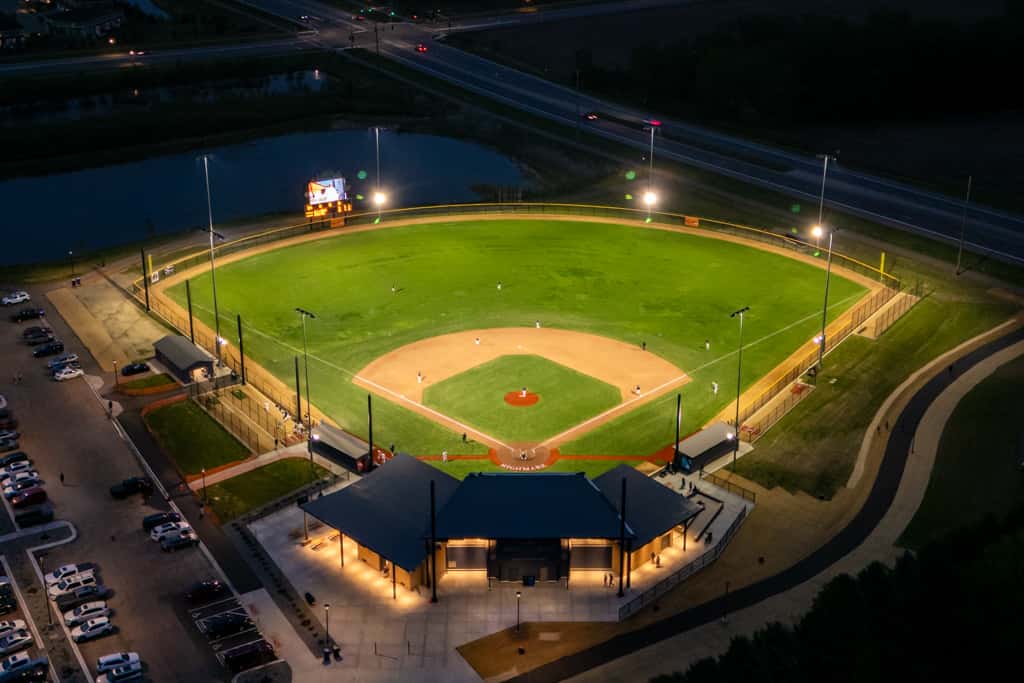 Belzer Stadium baseball field in Lakeville, Minnesota