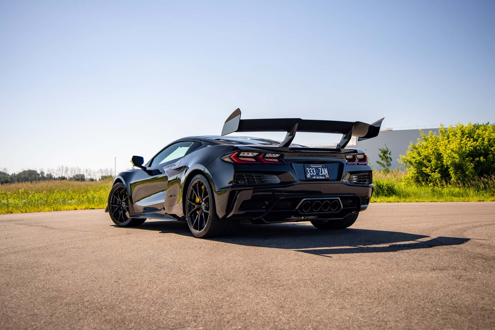 2027 Corvette ZR1X rear three-quarter view