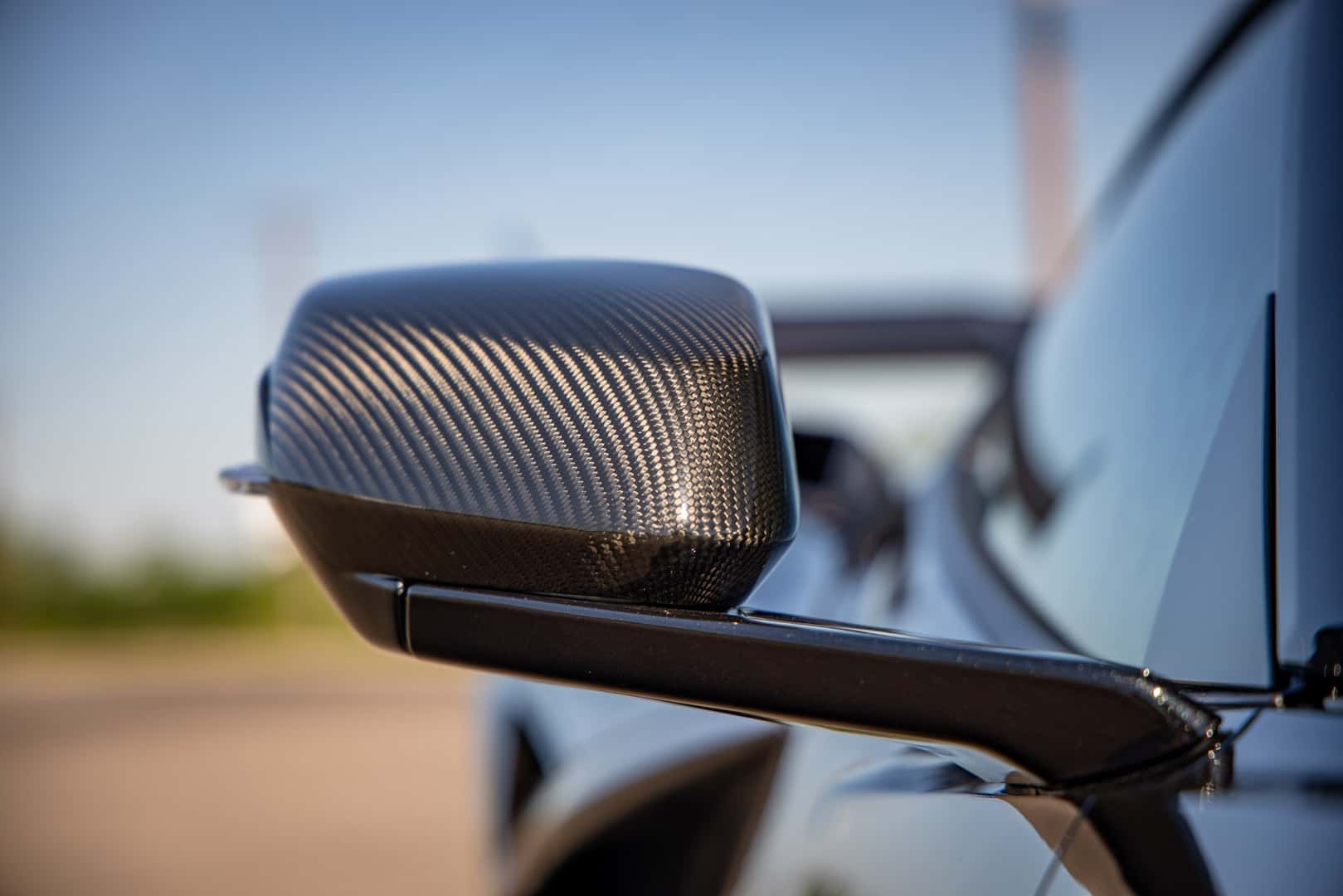 2027 Corvette ZR1X carbon fiber side mirror detail