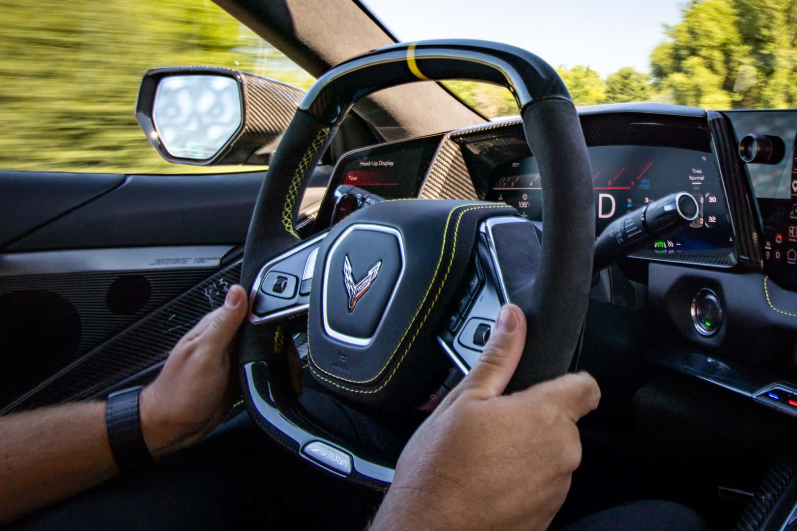 2027 Corvette ZR1X driver-focused cockpit and interior
