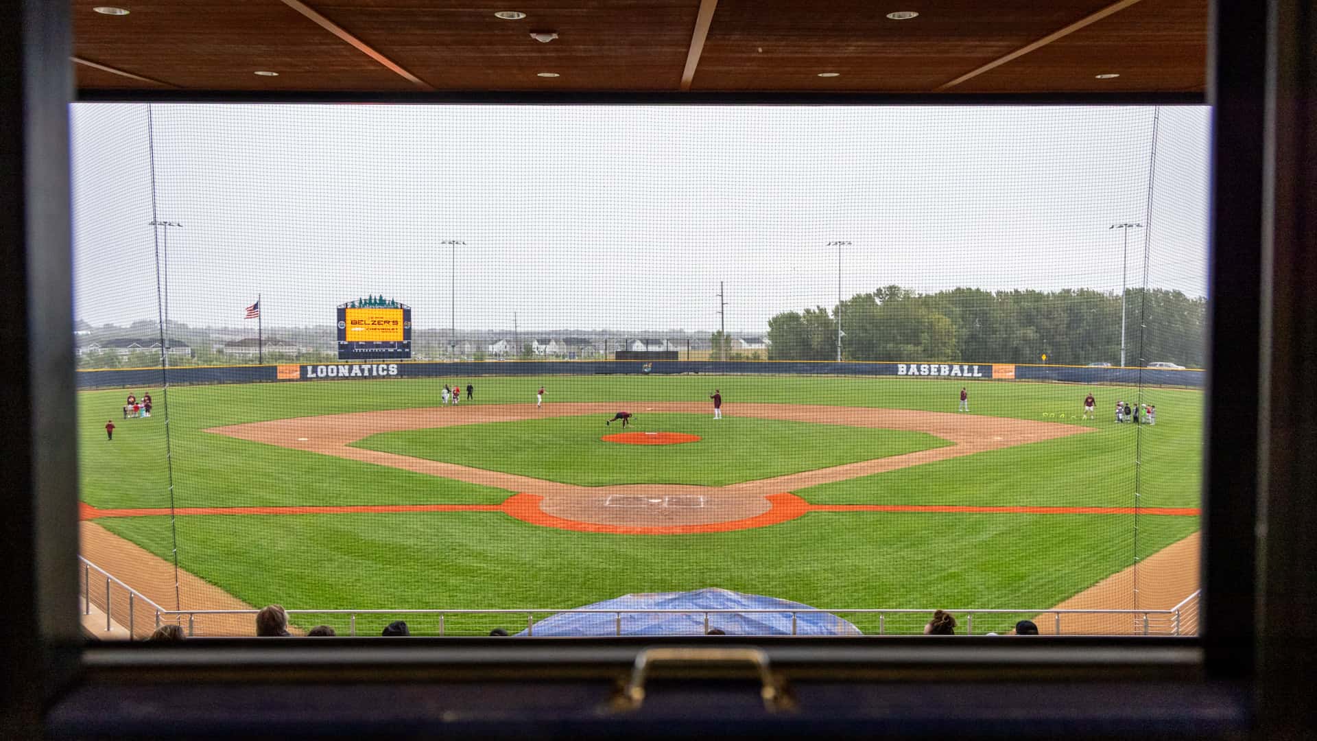 Belzer Stadium field viewed from the press box during the Gopher Baseball Youth Clinic
