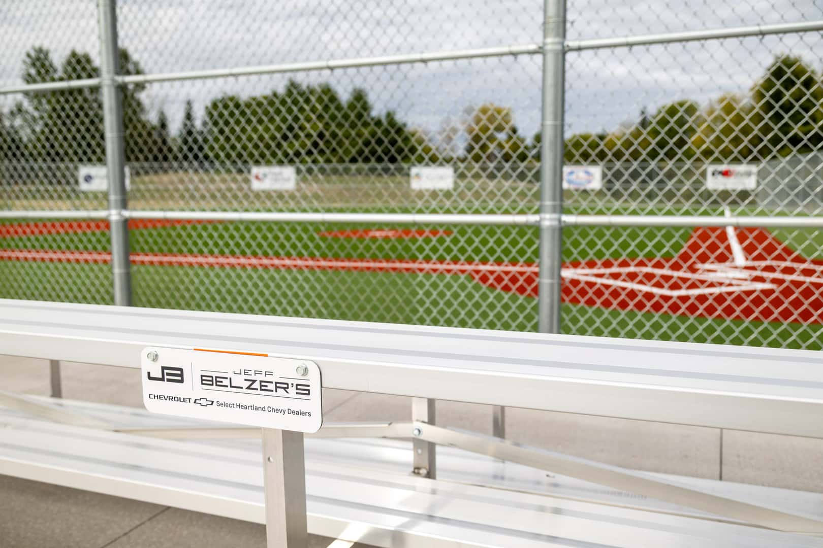 Jeff Belzer’s accessible seating sign at Gaby’s Grand Slam Stadium