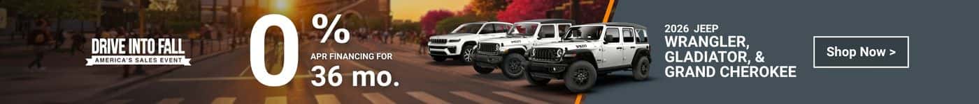 Wrangler Gladiator Grand Cherokee Offer