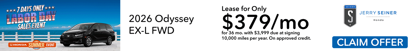 Odyssey Labor Day Offer