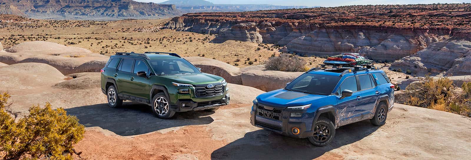 Subaru Outback cargo space loaded with outdoor equipment