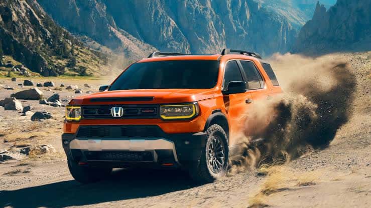 2026 Honda Passport TrailSport profile highlighting upright SUV proportions, squared C-pillar, and brawny stance