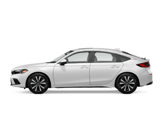 Side View of a White Compact