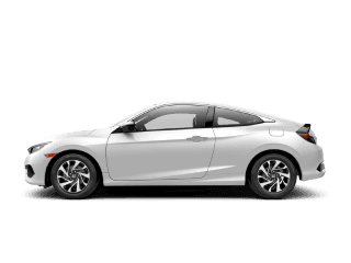 Side view of a White Coupe