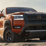 Nissan Frontier in orange