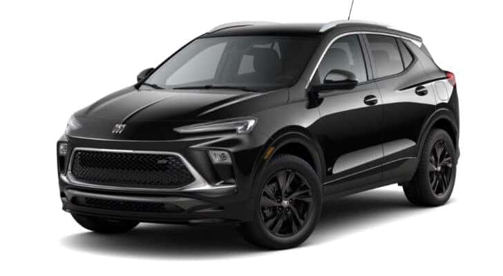 A black 2025 Buick Encore GX Sport Touring is angled left.