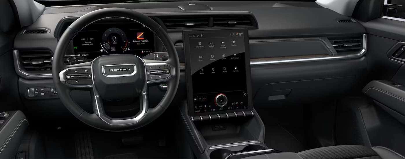 Infotainment and digital gauge cluster on a 2025 GMC Terrain