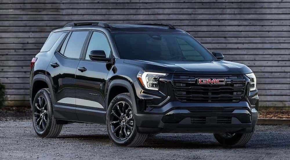 A parked black 2026 GMC Terrain for sale in Atlanta.