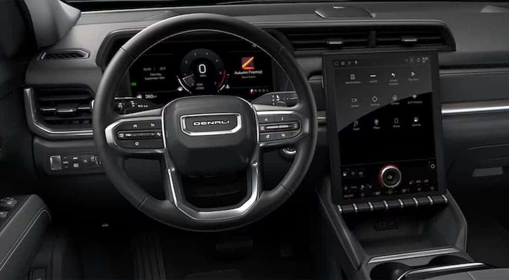 Black dash in a 2026 GMC Terrain.