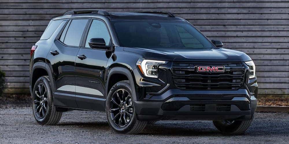 Front view at an angle of the 2026 GMC Terrain Black Edition for sale near Marietta.