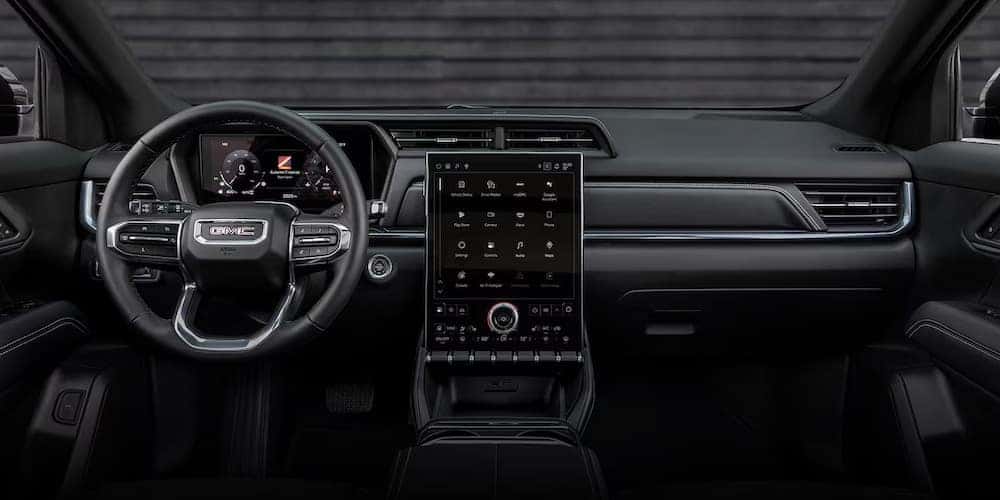 Black interior of a 2026 GMC Terrain for sale near Marietta.