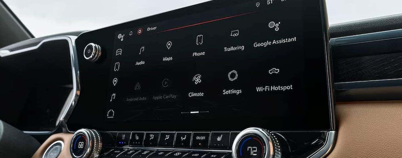 Infotainment display inside a 2026 GMC Canyon