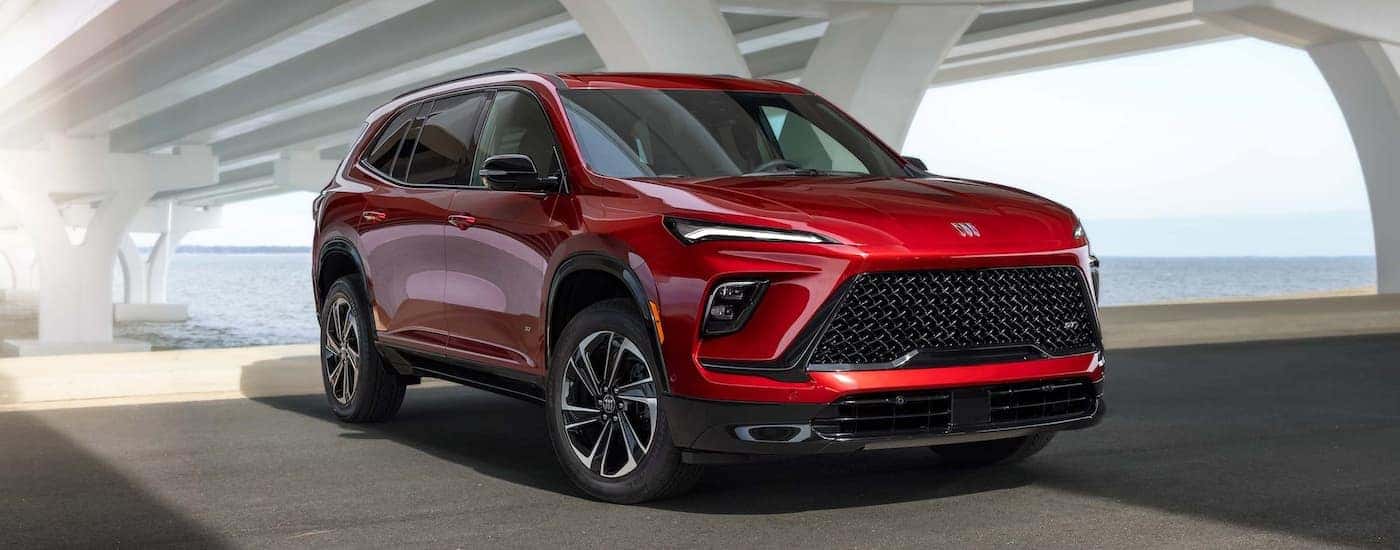 2026 Buick Enclave parked beneath a bridge.