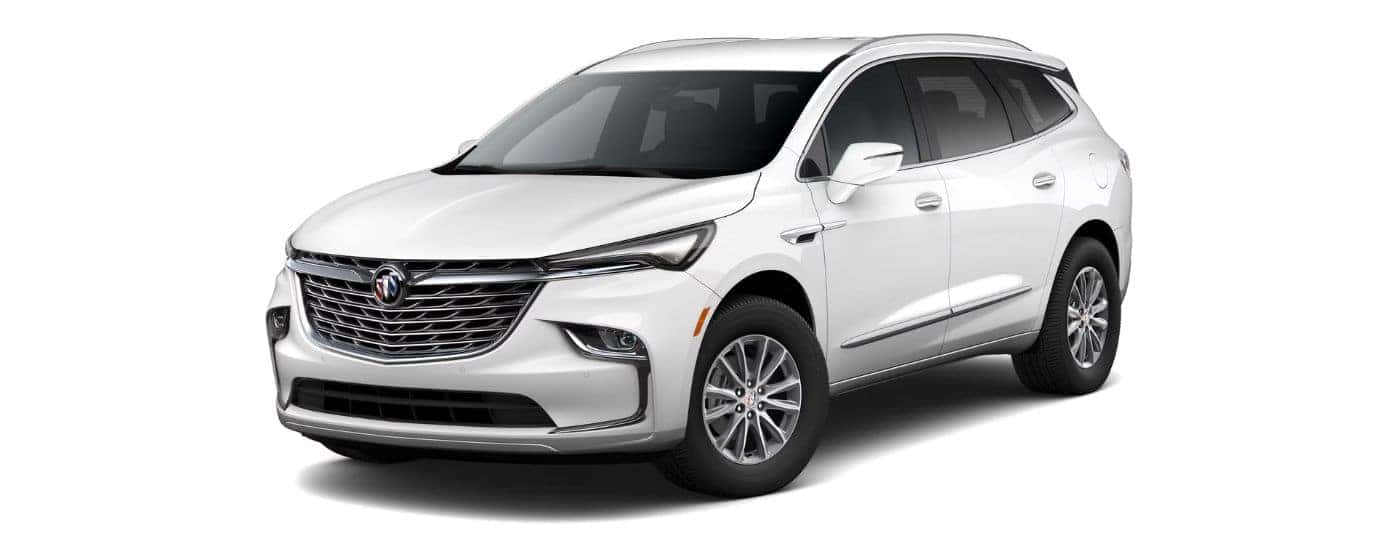 White 2024 Buick Enclave Essence angled left