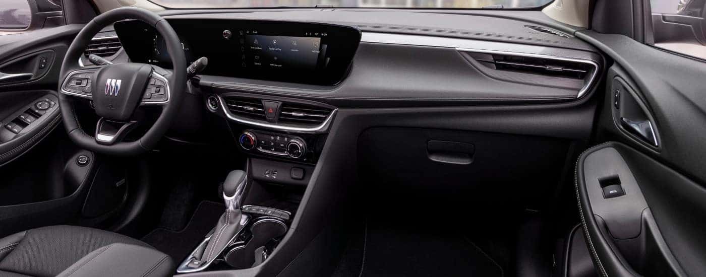 Black interior and dash in a 2024 Buick Encore GX