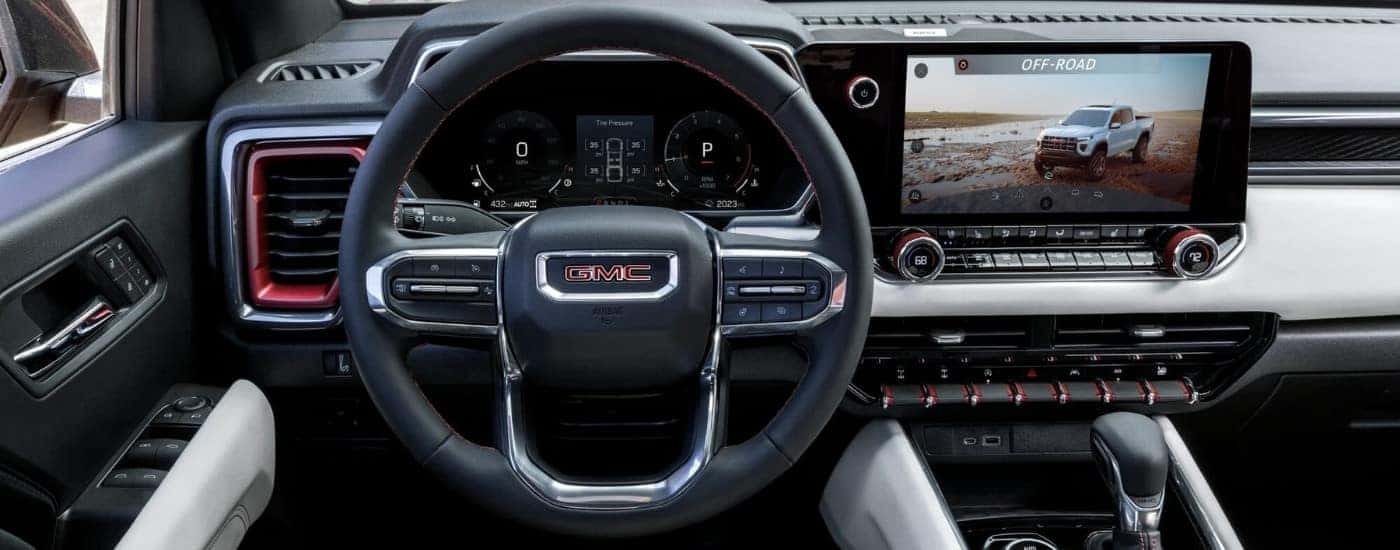 Black dash in a 2024 GMC Canyon AT4x