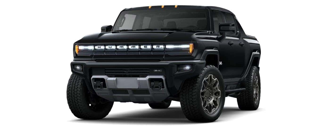 Black 2024 GMC Hummer EV Pickup angled left