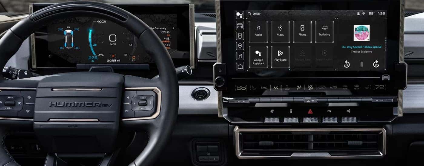 Infotainment screen in a 2024 GMC Hummer EV
