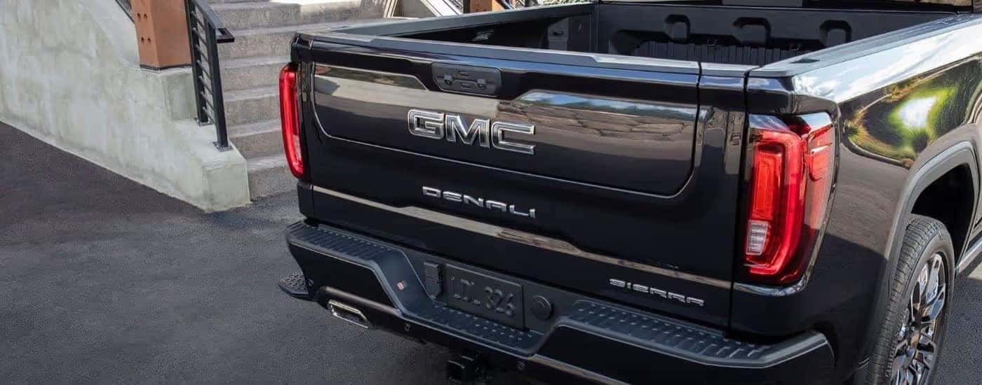 Tailgate of a black 2024 GMC Sierra 1500 Denali