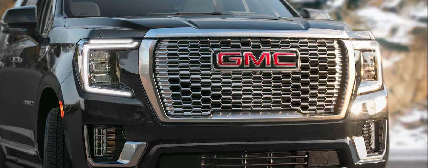 Grille on a black 2024 GMC Yukon Denali