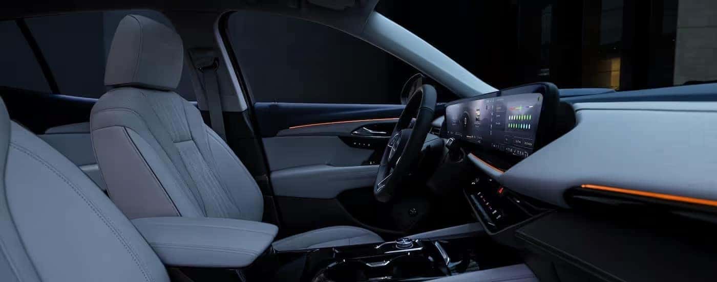 The black and gray interior is shown in a 2025 Buick Envision.