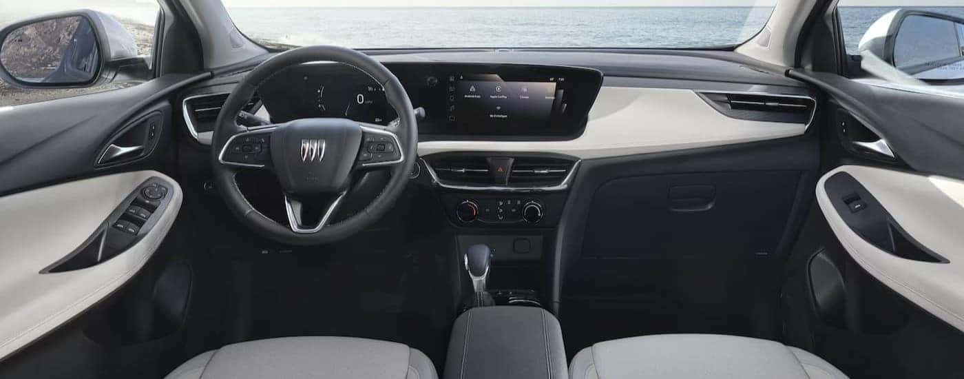 Black and white dash in a 2026 Buick Encore GX.