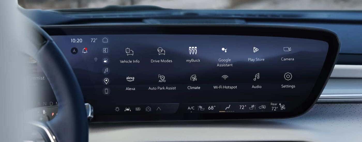 Infotainment screen in a 2026 Buick Enclave.