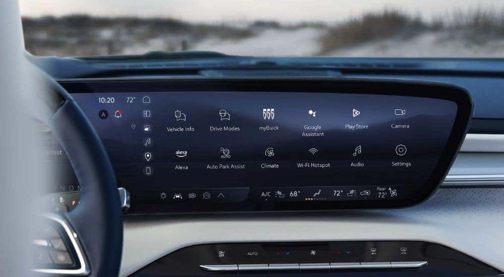 A close-up of a 2026 Buick Enclave infotainment display.