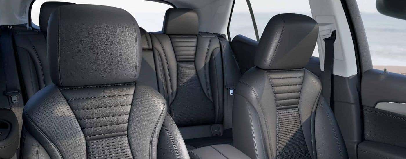 Dark gray front and rear seats in a 2026 Buick Envision.