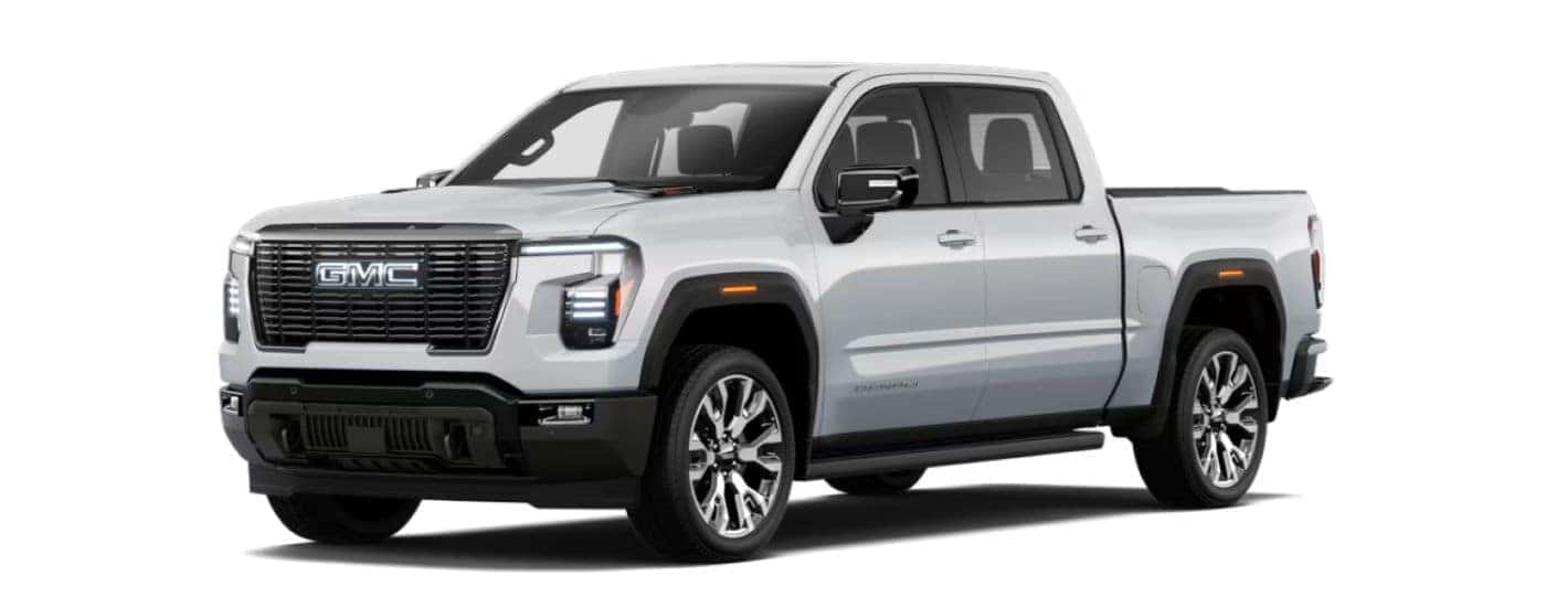 A white 2027 GMC Sierra 1500 angled left on a white background.