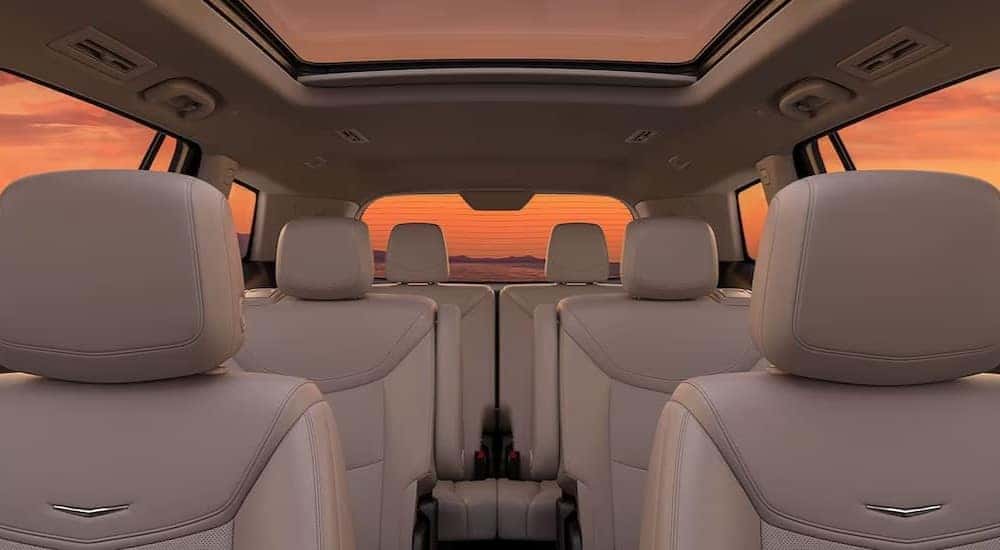 The white interior in a 2024 Cadillac XT6.