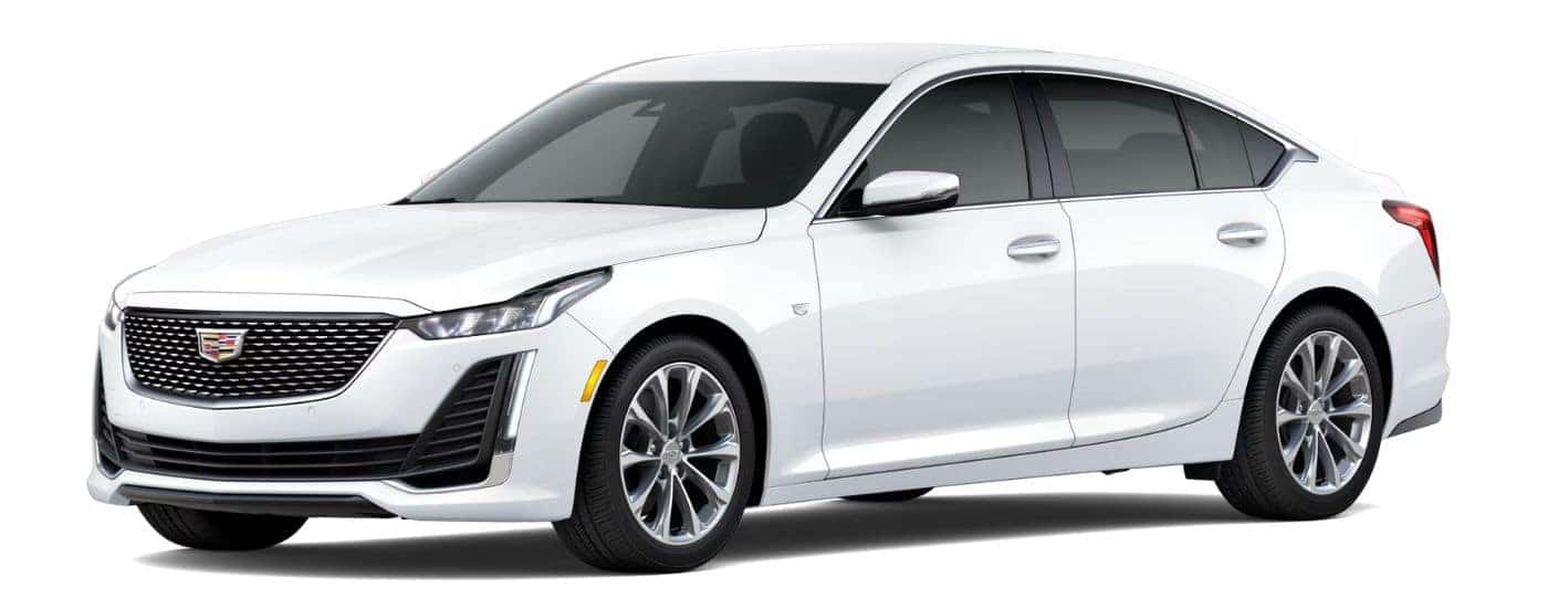 A white 2024 Cadillac CT5 Sport angled left.