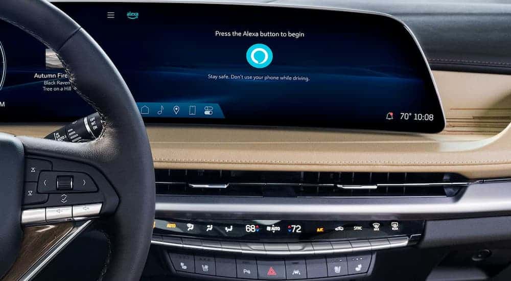 Infotainment display with Alexa on a 2025 Cadillac XT4