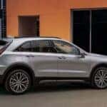 A silver 2025 Cadillac XT4 parked